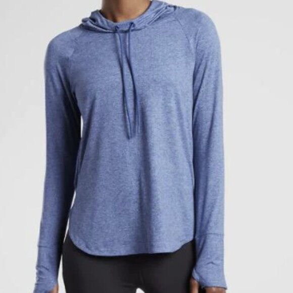 Athleta NWT Women's Uptempo Hoodie Sweatshirt in Blue, Size M - Picture 1 of 6